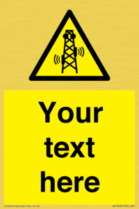 Custom warning RF radiation transmitter